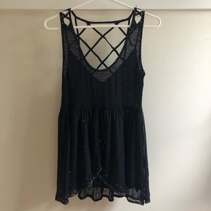Free People Black Tank Size S